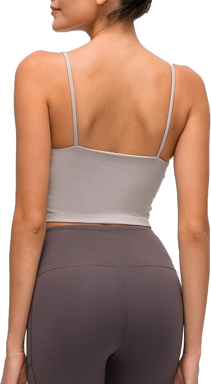 Lemedy Women Padded Sports Bra Fitness Workout Running Shirts Yoga Tank Top
