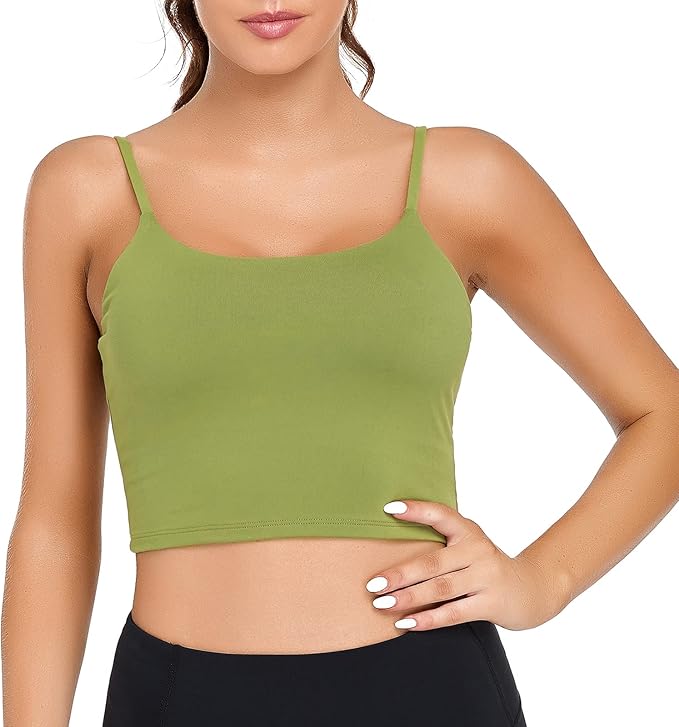 Lemedy Women Padded Sports Bra Fitness Workout Running Shirts Yoga Tank Top