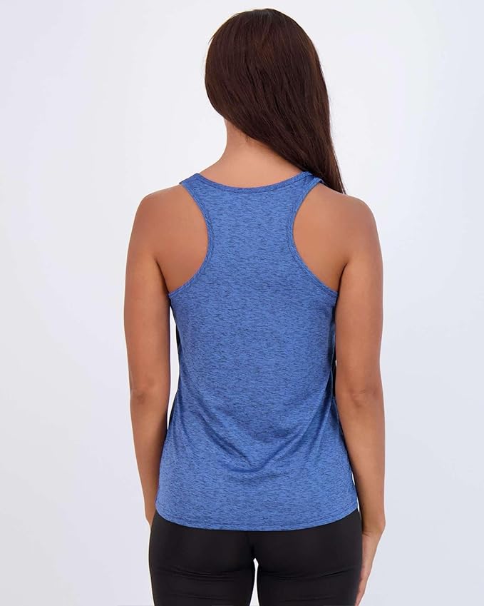 Real Essentials 5 Pack: Women's Racerback Tank Top Dry-Fit Athletic Performance Yoga Activewear (Available in Plus Size)