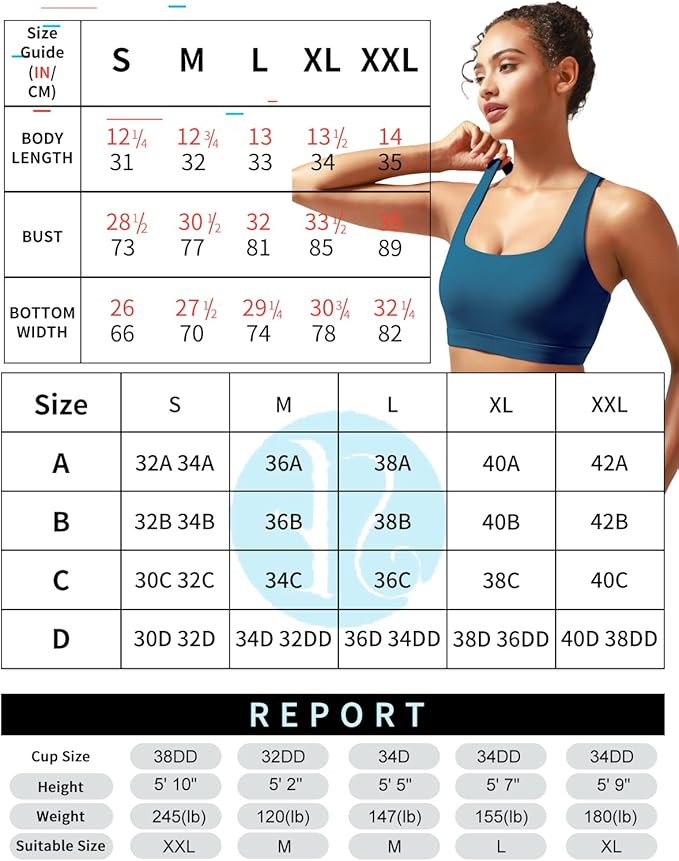 RUNNING GIRL Sports Bras for Women, Molded Cup High Impact Sports Bra Workout Bras for Women High Support Racerback