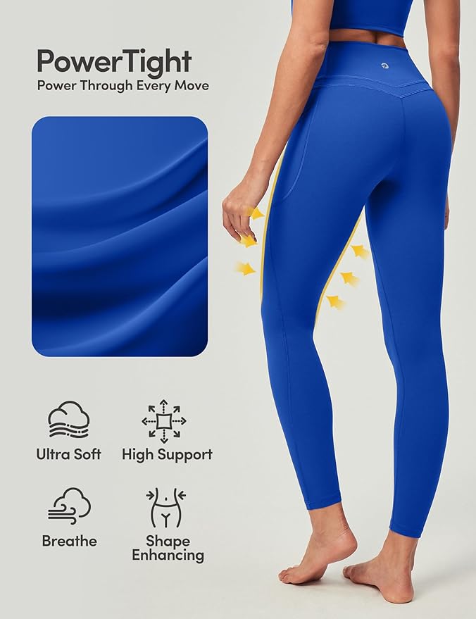 IUGA Compression Leggings with Pockets for Women Tummy Control Leggings No Front Seam Workout High Waist Yoga Pants