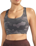 RUNNING GIRL High Impact Sports Bras for Women - Scoop Neck Strappy Sports Bra High Support Moulded Cup Workout Bra