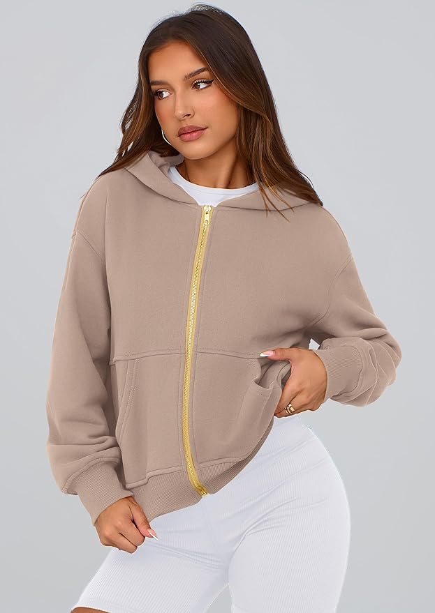 PRETTYGARDEN Hoodies for Women Sweatshirt Zip Up Hoodie Fall Fashion 2026 Trendy Long Sleeve Jackets Winter Clothing Outfits