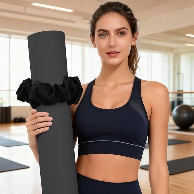 Yoga Mat Scrunchie - Stylish Holder, Durable & Elastic Fabric - Fits All Standard Mats (Mat Not Included)