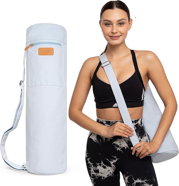 UDANA Yoga Mat Bag – Heavy Duty Canvas Carrier with 3 Pockets & Full Zip – Available in 3 Sizes (16L, 18L, 34L) - Multiple Colors