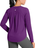 SANTINY Lightweight Long Sleeve Workout Tops for Women Breathable Gym Yoga Athletic Running Hiking Top UPF 50+ Sun Shirts