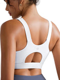 RUNNING GIRL High Impact Sports Bras for Women,Racerback Running Bra Workout Crop Tank Tops Longline Sports Bra Push up