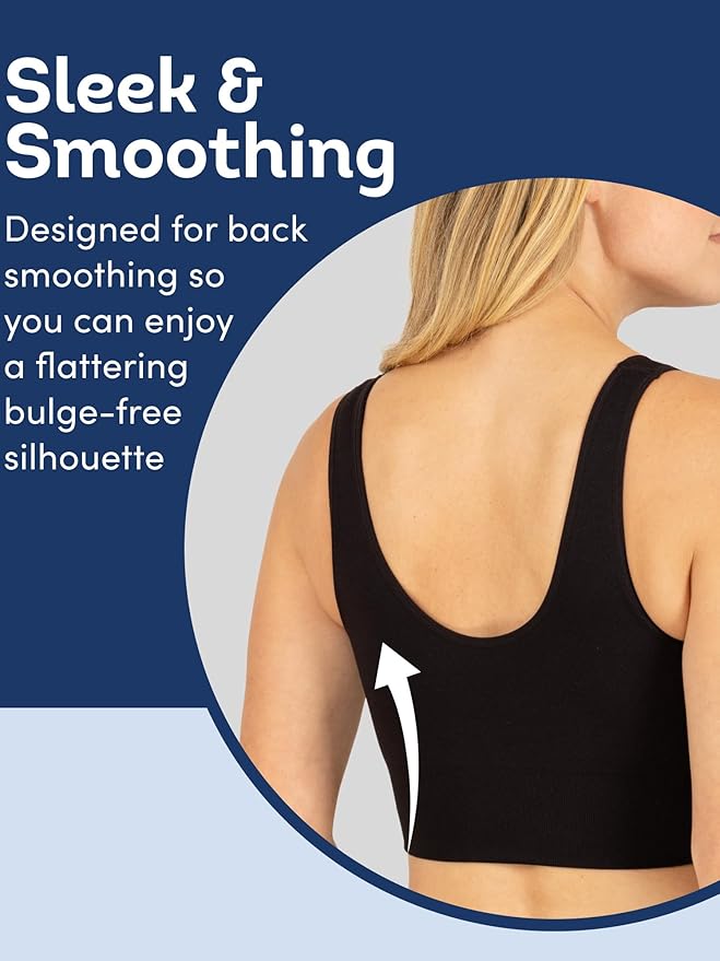 Fruit of the Loom Women's 3-Pack Seamless Full-Coverage Back Smoothing Wireless Bra