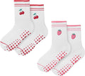 CoolMate Pilates Socks with Grips for Women, Yoga Socks, Crew Non Slip Women for Barre, Pilates Gifts for Women