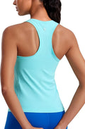 CRZ YOGA Seamless Workout Tank Tops for Women - Athletic Running Gym Sleeveless Shirts Crewneck Racerback Breathable