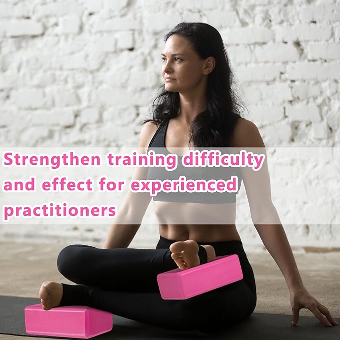 Honoson 20 Pcs Yoga Blocks Bulk 9''x6''x3'' High Density EVA Foam Blocks for Exercise Pilates Meditation, Lightweight Non-slip Surface, Improve Strength Balance Flexibility