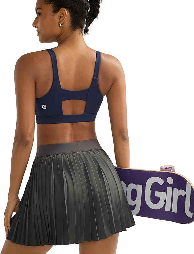 RUNNING GIRL Sports Bra for Women High Support, Molded Cup High Impact Sports Bras with Sewn in Pads
