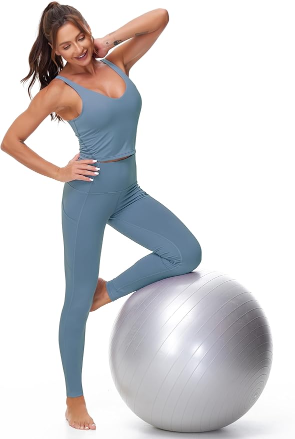 Dragon Fit High Waist Yoga Leggings with 3 Pockets,Tummy Control Workout Running 4 Way Stretch Yoga Pants
