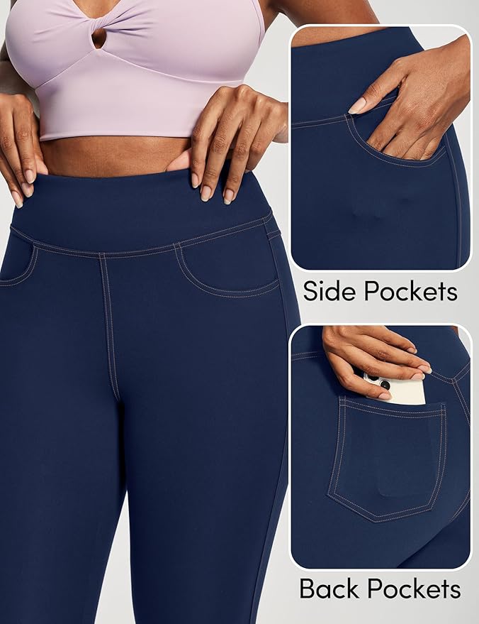 IUGA High Waist Yoga Pants with Pockets, Leggings for Women Tummy Control, Workout Leggings for Women 4 Way Stretch
