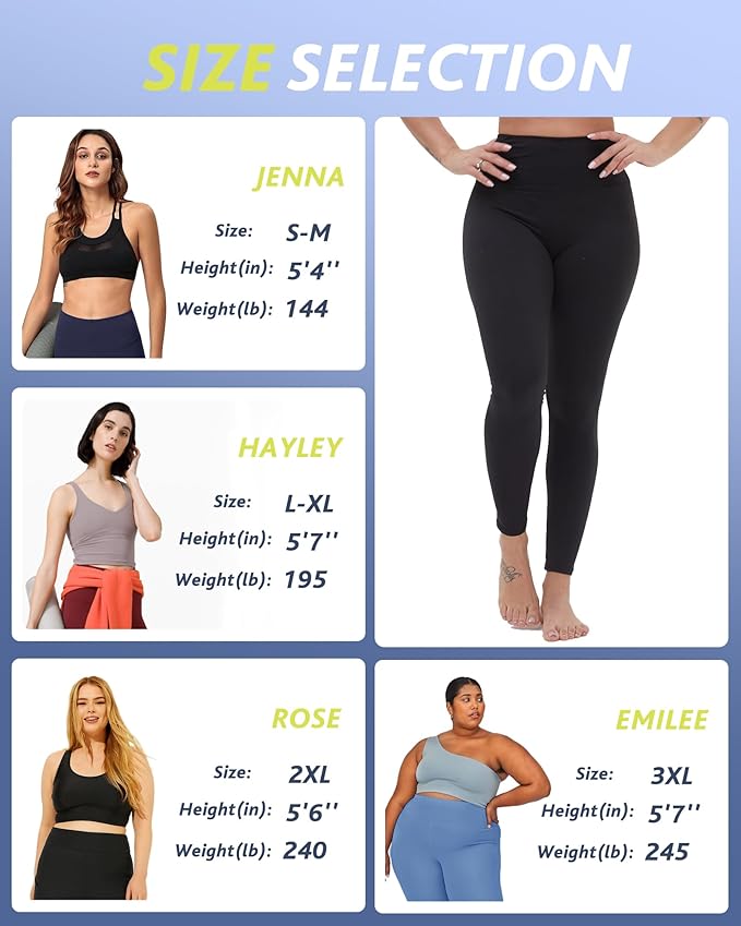4 Pack Capri Leggings for Women - High Waisted Capris Tummy Control Yoga Pants with Pockets Workout Cycling Tights