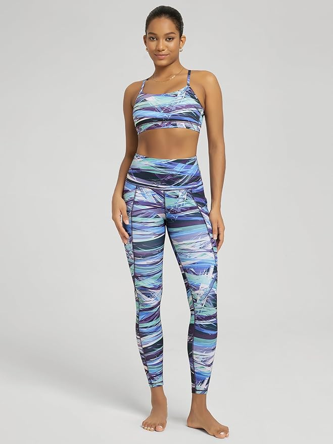 ODODOS Women's High Waisted Yoga Leggings with Pockets, Tummy Control Non See Through Workout Athletic Running Yoga Pants