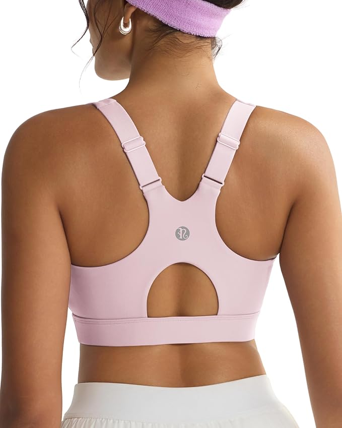 RUNNING GIRL Sports Bra for Women,Adjustable Straps Supportive High Impact Sports Bras for Women with Sewn in Pads