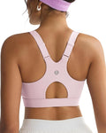 RUNNING GIRL Sports Bra for Women,Adjustable Straps Supportive High Impact Sports Bras for Women with Sewn in Pads
