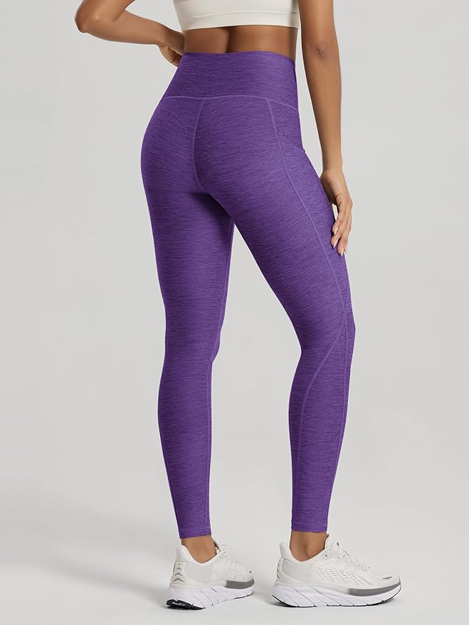 ODODOS Women's High Waisted Yoga Leggings with Pockets, Tummy Control Non See Through Workout Athletic Running Yoga Pants