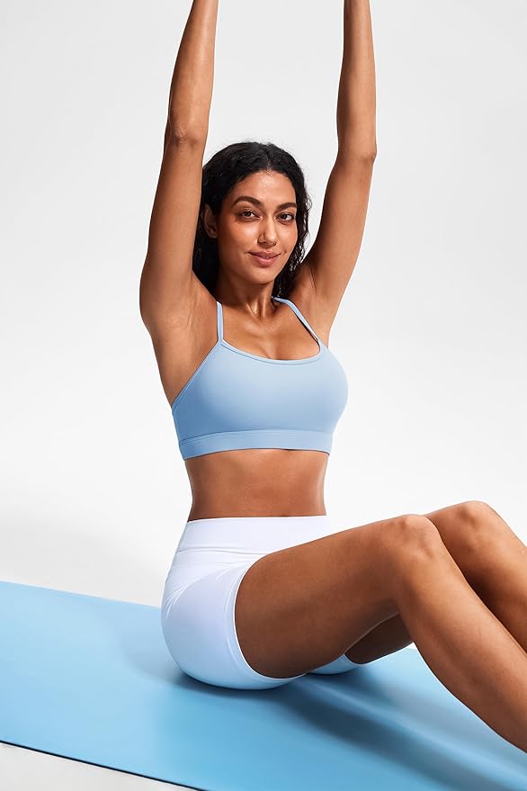 JOYSPELS Comfy Racerback Sports Bras for Women with Removable Pads Luxury Dupe for Workout & Daily Use, A-C Cups