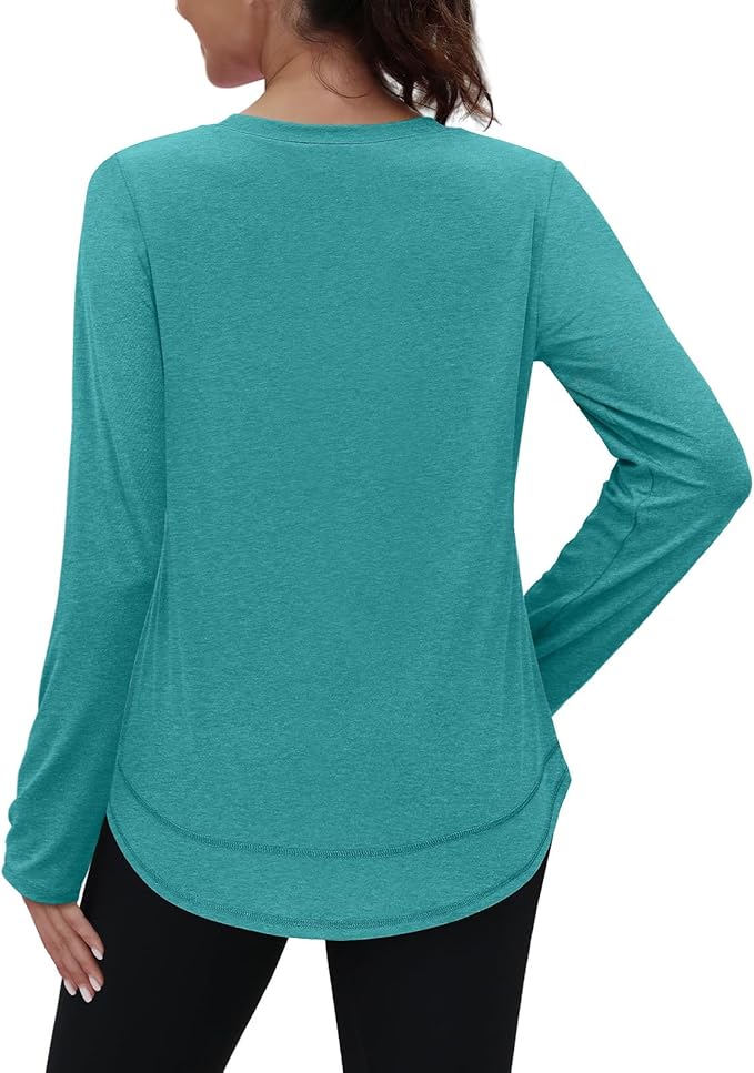 XIEERDUO Women's Workout Tops Long Sleeve Quick Dry Shirts for Hiking Running S-3XL