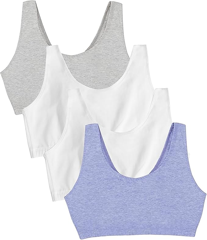 Fruit of the Loom Women's Built Up Tank Style Sports Bra Value Pack