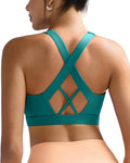 RUNNING GIRL Sports Bra for Women, Molded Cup High Impact Sports Bras for Women with Sewn in Pads