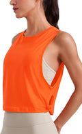 CRZ YOGA Pima Cotton Large Armhole Tank Tops for Women - Workout Sport Athletic Yoga Running Gym Loose Crop Sleeveless Shirts