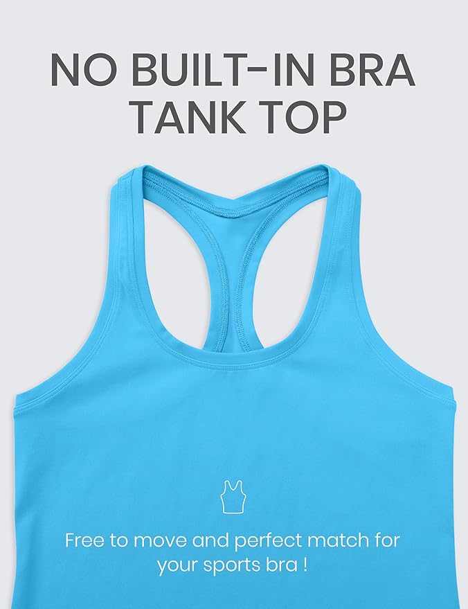 CRZ YOGA Butterluxe Racerback Tank Tops for Women - Yoga Workout Casual Gym Athletic Camisole Tight Sleeveless Shirts
