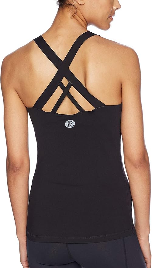 RUNNING GIRL Sports Bras for Women,Padded Strappy Sports Bras Criss-Cross Back Medium Support Sports Bras with Removable Cups