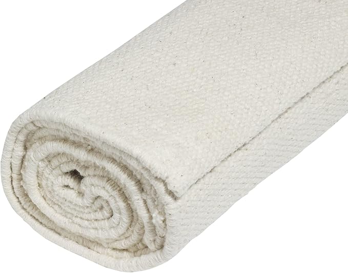 Live Well 360 Handmade Organic Cotton Yoga Mat - Non-Toxic, Chemical-free and All Natural Cloth Yoga Mat - Exercise, Workout, & Fitness Rug - Woven Material - Absorbent & Washable - 78" x 27"