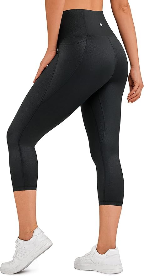 CRZ YOGA Butterluxe Workout Capri Leggings Pockets 21" - High Waisted Gym Athletic Womens Crop Yoga