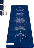 Yoga Mat With Strap 5mm Non Slip Suede & TPE - Eco-Friendly Fitness & Exercise Mat for Home Gym, Pilates, Hot Yoga, and Meditation - Lightweight Durable 72 x 24 inch Workout Mat for Women, Men