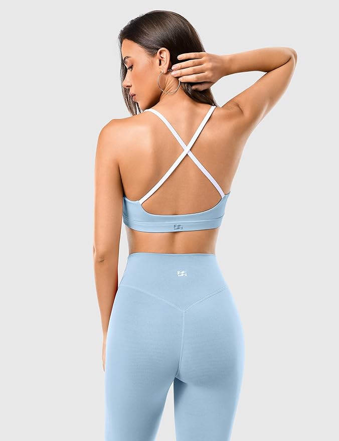 2 Piece Workout Sets for Women, Camisole Square Neck Tops & Seamless Leggings, Gym Yoga Pilates Outfits