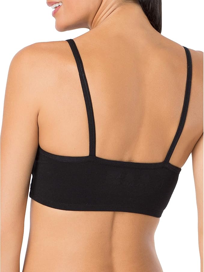 Fruit of the Loom Women's Spaghetti Strap Cotton Sports Bra - All-Day Comfort & Easy Movement