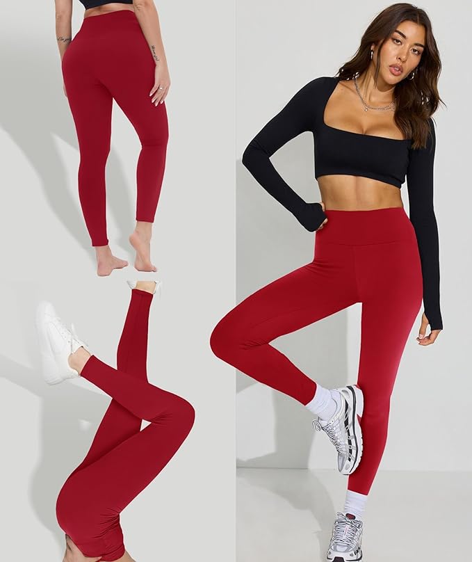 GAYHAY High Waisted Leggings for Women - Soft Opaque Slim Tummy Control Printed Pants for Running Cycling Yoga