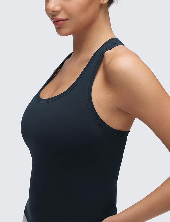 CRZ YOGA Butterluxe Racerback Tank Tops for Women - Yoga Workout Casual Gym Athletic Camisole Tight Sleeveless Shirts