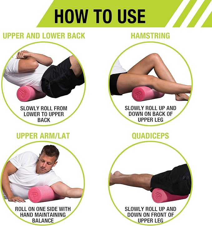 Pro-Tec Athletics Foam Roller, Deep Tissue Massage Roller for Recovery, Therapy, Flexibility, Circulation, and Muscle Release