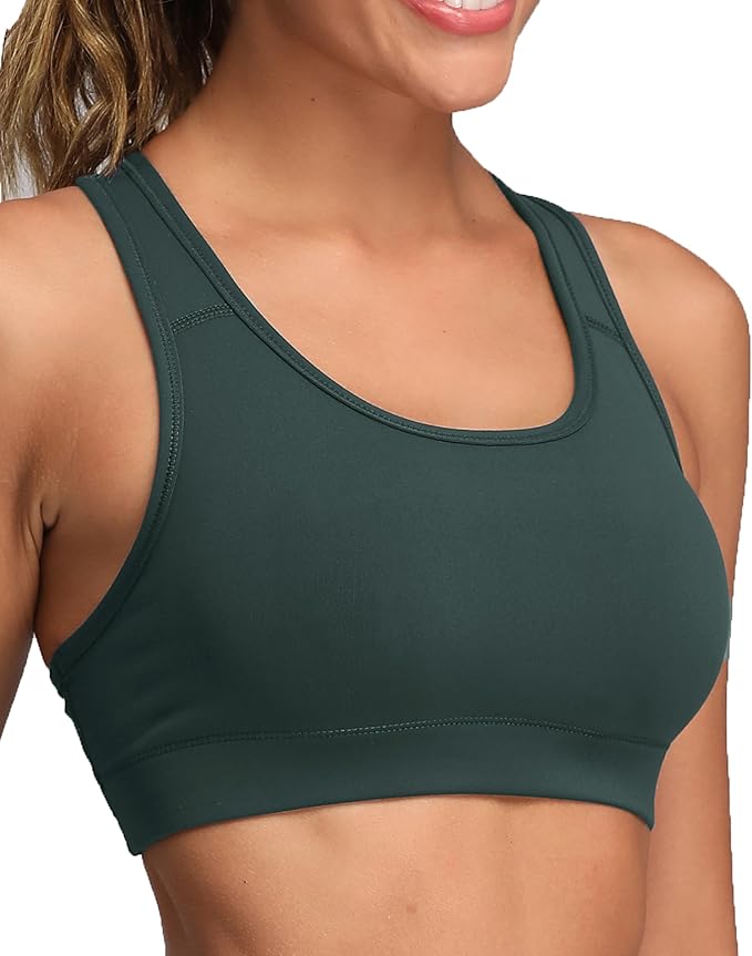 Oalka Women's Racerback Sports Fitness Support Workout Running Bras