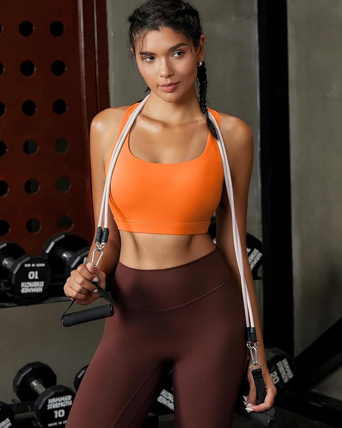 RUNNING GIRL Sports Bras for Women, Molded Cup High Impact Sports Bra Workout Bras for Women High Support Racerback