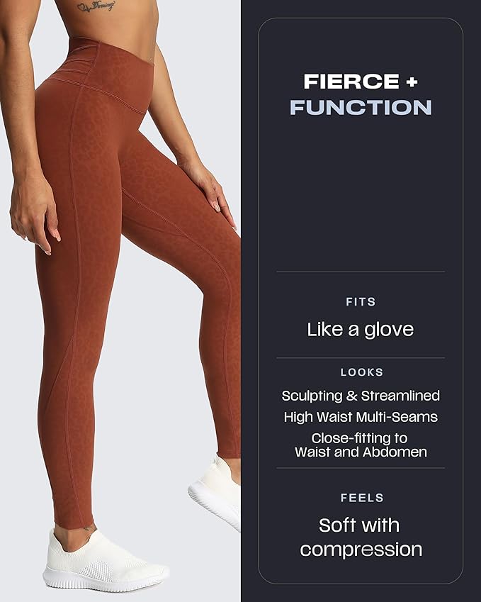 Aoxjox High Waisted Workout Leggings for Women Trinity Yoga Pants 26.5"