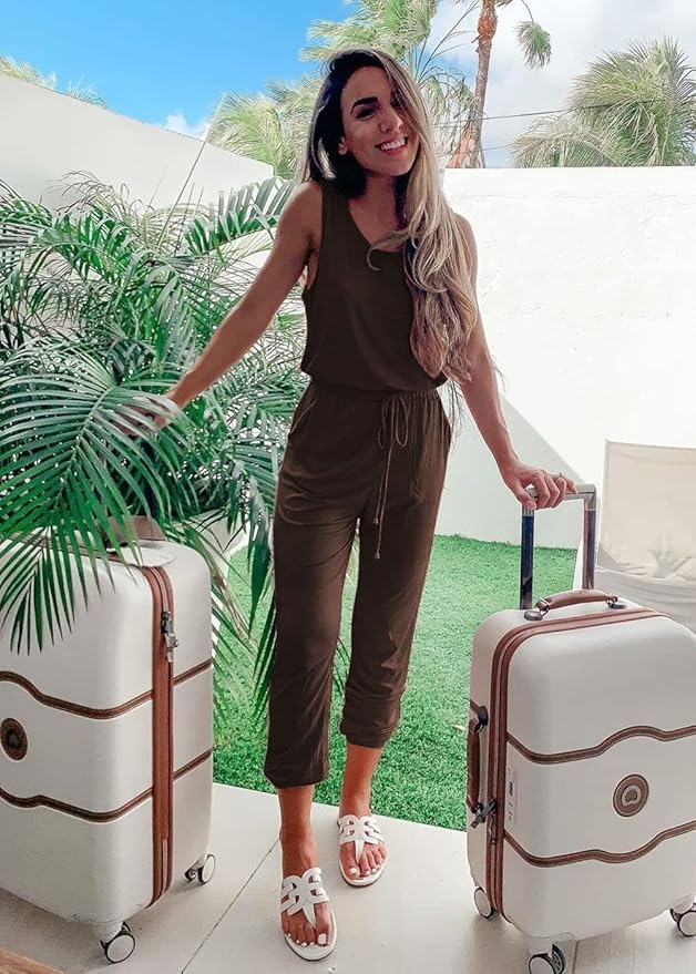 PRETTYGARDEN Women's Two Piece Outfit Sets Casual Summer Sleeveless Matching Lounge Wear Spring Travel Clothes Tracksuit