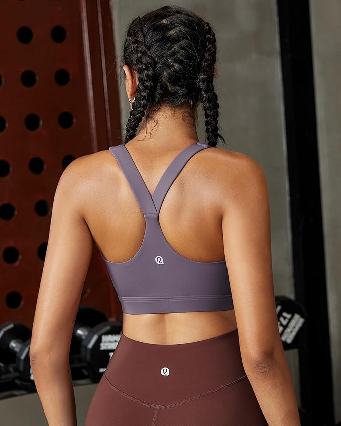 RUNNING GIRL Sports Bras for Women, Molded Cup High Impact Sports Bra Workout Bras for Women High Support Racerback