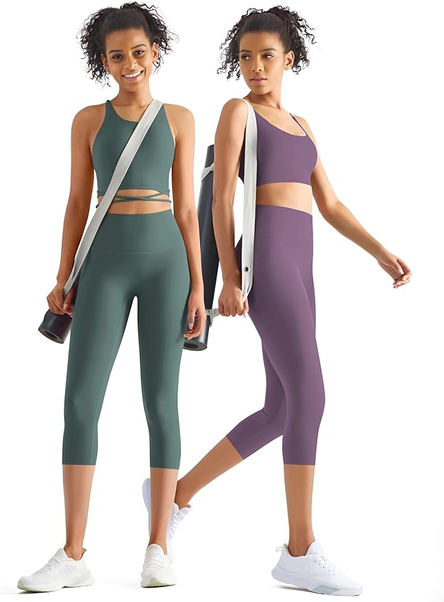 3 Pack Leggings with Pockets for Women,Butt Lift High Waisted Tummy Control Workout Yoga Pants Reg & Plus Size