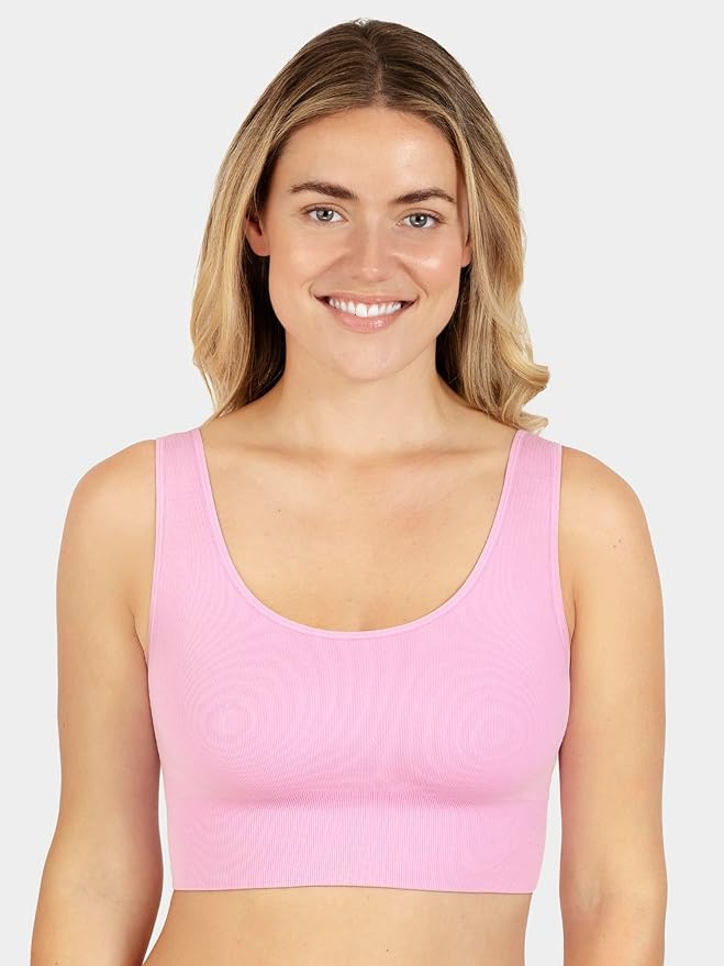Fruit of the Loom Women's 3-Pack Seamless Full-Coverage Back Smoothing Wireless Bra