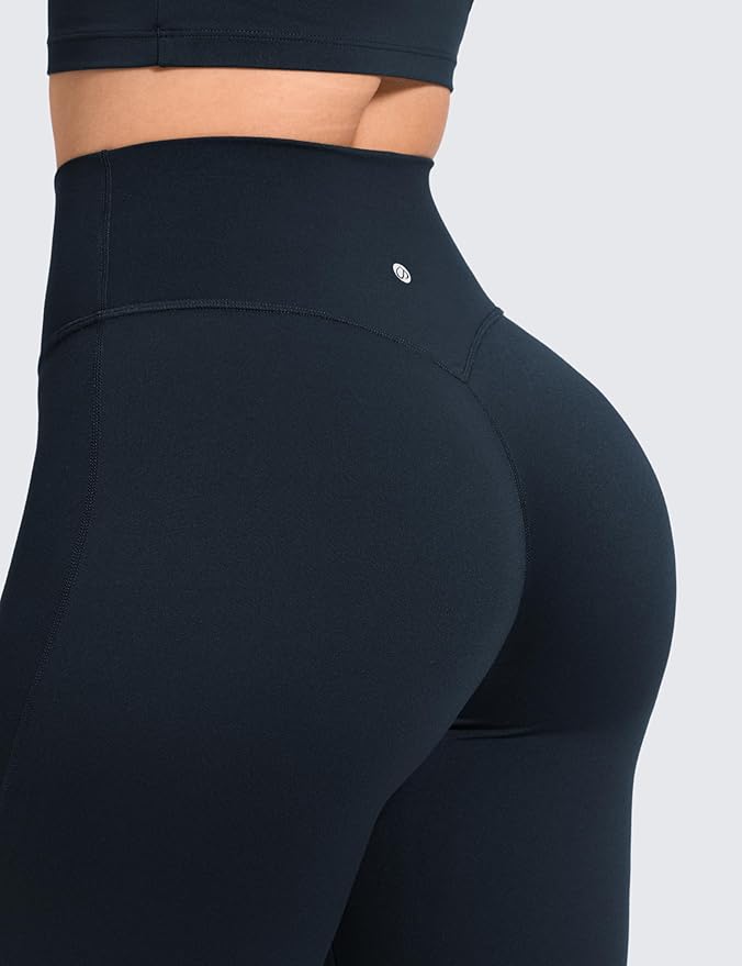 CRZ YOGA Softretch No Front Seam Flare Leggings 29"/31''/33" - High Waist Womens Yoga Pants Lounge Buttery Soft Comfy Casual