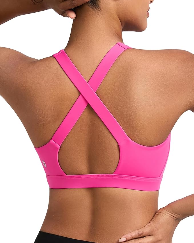RUNNING GIRL Sports Bras for Women, Molded Cup High Impact Sports Bra Workout Bras for Women High Support Racerback