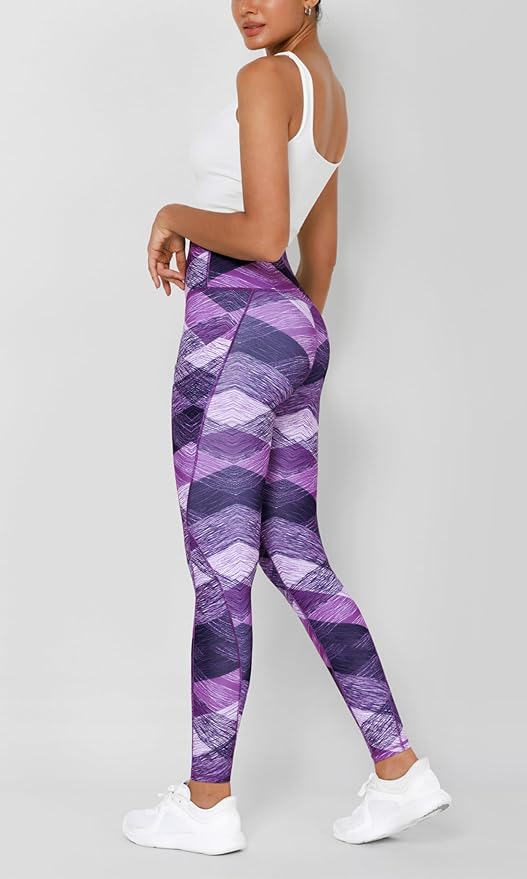 ODODOS Women's High Waisted Yoga Leggings with Pockets, Tummy Control Non See Through Workout Athletic Running Yoga Pants