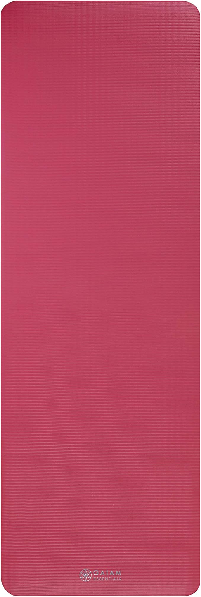 Gaiam Yoga Mat, Pilates & Exercise Mat, Thick 2/5" (10mm) Workout Mat with Easy-Cinch Carrying Strap for Home & Gym Workouts