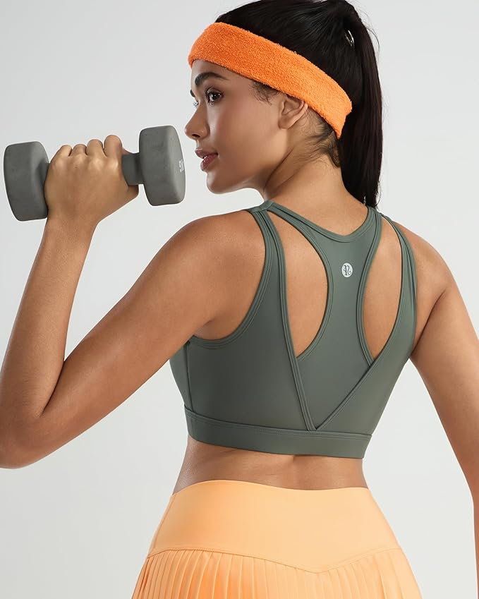 RUNNING GIRL Sports Bras for Women High Support,Molded Cup High Impact Sports Bra Racerback Workout Yoga Running Bra